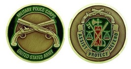 Army Military Police Corps School Mp Assist Protect Defend 1.75&quot; Challenge Coin - £32.04 GBP
