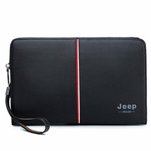 JEEP BULUO Brand Men&#39;s Handbag Clutches Bags For Phone High Quality Spilt Leathe - £45.07 GBP