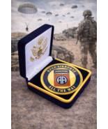 US ARMY 82nd Airborne Challenge Coin with Case ·FAST SHIPPING· ·NEW· - $26.73