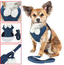 Pet Life &#39;Pom-Draper&#39; 2-in-1 Fashion Dog Harness-Leash w/ Designer PomPom Bowtie - £20.37 GBP