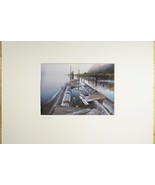 Tom Adams Photography Ocean Front Derelict Boat Dock Oregon Matted Photo... - £22.56 GBP