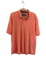 TWILLORY Mens Polo Shirt Orange Peach Athleisure Performance Stretch Logo XXL - £23.01 GBP