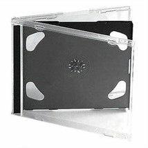 25 Standard 10.4 mm Jewel Case Double CD DVD Disc Storage Assembled Black Tray - £31.96 GBP