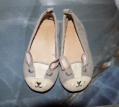 OLD NAVY Gray Sweet Bunny Shoes Size 5 Toddler Girl's - $10.68
