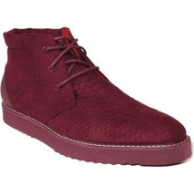Mens Tayno Modern Chukka Boot Micro Suede Soft Comfortable Cushion Troupe Wine image 3