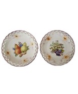 CICO Bavaria Germany set of 2 Porcelain Plates Fruit Flowers lattice ret... - £23.58 GBP