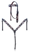 Horse Horse Western Sunflower Turquoise Aztec Bridle &amp; Breast Collar Tac... - $89.09