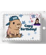 Capybara Teen Boy Dude Blue Edible Image, Baby Shower Cake Topper Frosti... - $22.59 CAD