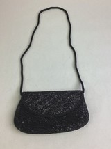 Vintage Jerome’s Black Beaded Purse Crossbody Bag - Made In Korea - $369.95 MXN