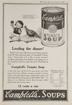 1921 Print Ad Campbell&#39;s Tomato Soup Campbell&#39;s Kid with Turkey on Leash - $20.68