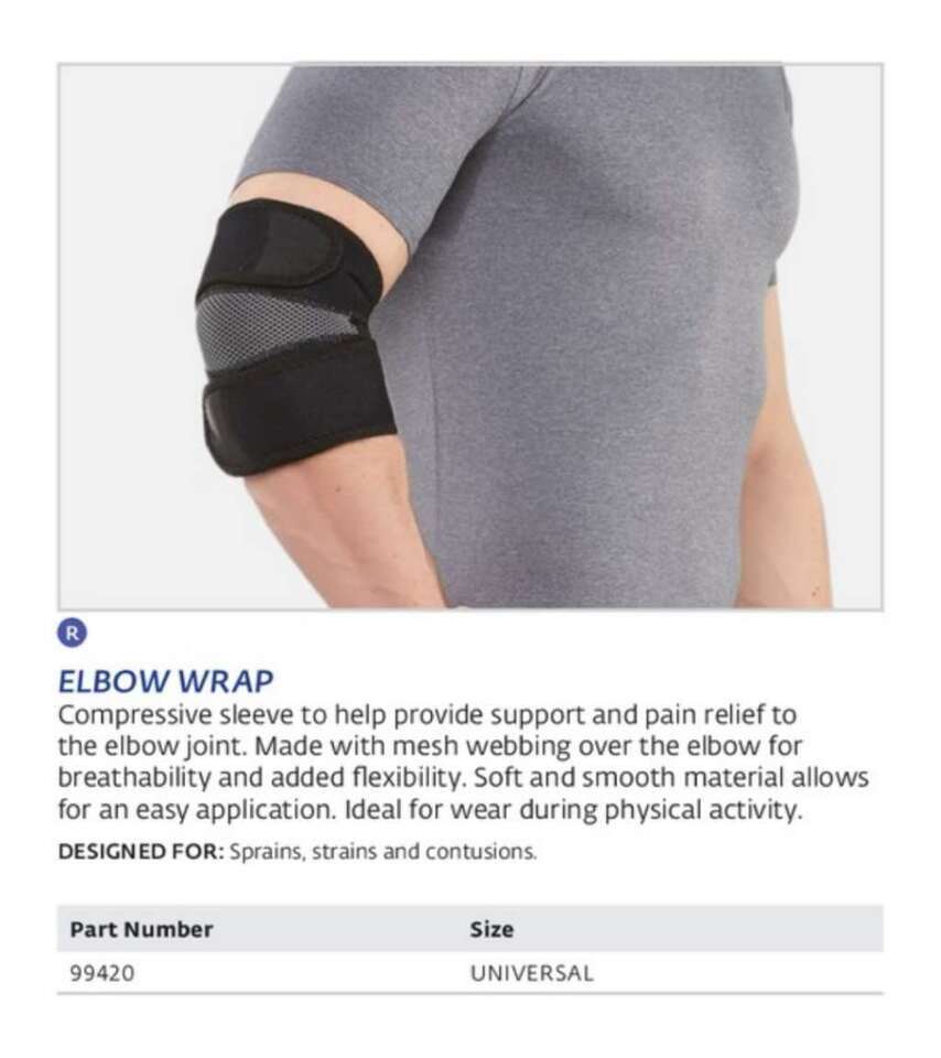 Bell-Horn Elastic Elbow Support Black Large - $14.55