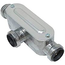 Southwire E-TB-100 1&quot; Push Install Type EMT T Conduit Body, Gray - $54.40 CAD