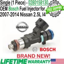 NEW OEM Bosch x1 Fuel Injector for 2007-2014 Nissan &amp; Renault 2.5L I4 0280158130 - £52.62 GBP