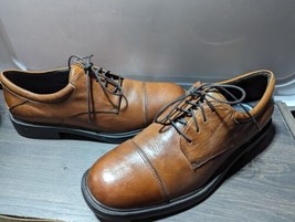 NUNN BUSH Mens Shoes Size 9M Lace Up Cognac Leather Maxwell Oxford Comfort Gel  - £37.21 GBP
