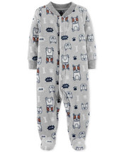 allbrand365 designer Infant Boys Print Footed Coverall Size 6 Months Color Gray - £21.43 GBP