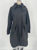 Banana Republic Anorak Rain Jacket Sz XS Black Oversized Trench Coat - $49.00