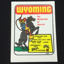 Wyoming Travel Label Decal Luggage Car Stickers with Sleeve 3&quot; x 4 1/2&quot; - $17.26 CAD