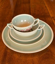 Susie Cooper /Crown 5 pc place setting: tiger lily green VTG 30&#39;s UK - £46.77 GBP