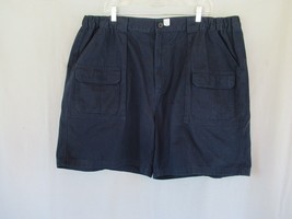 Croft &amp; Barrow men&#39;s cargo shorts Size 44 navy blue  inseam 7&quot; walking - £12.29 GBP