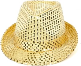  Hat for Man and Women Western Sequin Fedora Hat Bling Dance Hats - £19.42 GBP