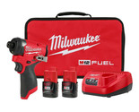 Milwaukee 3453-22 M12 FUEL 12V 1/4 Hex Cordless Li-Ion Impact Driver Kit - $252.99