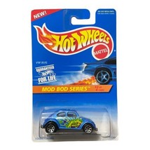 Hot Wheels 1996 Mod Bod Series 3/4 #398 VW Bug Blue w/ Chrome 7 Spoke Wheels - £4.50 GBP