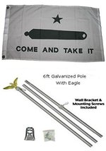 2x3 2&#39;x3&#39; Gonzales Gonzalez Come And Take It Flag Galvanized Pole Kit Ea... - £23.67 GBP