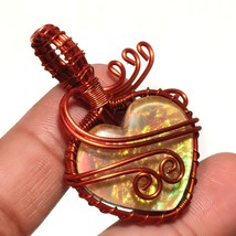 Australian Triplet Opal Wire Wrapped Handcrafted Copper Pendant 1.80&quot; SA 1362 - £3.98 GBP