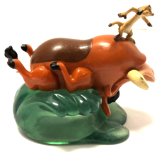 Disney Lion King Timon &amp; Pumbaa RIDING THE WAVE pvc Cake Topper Figure - £7.89 GBP