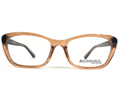 Affordable Designs Eyeglasses Frames ERICA Brown Clear Cat Eye 55-17-140 - £29.18 GBP
