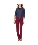 $119 NYDJ Marilyn Straight Leg Jean Double SNAP Closure Size 4 (TORN) - $48.73 CAD