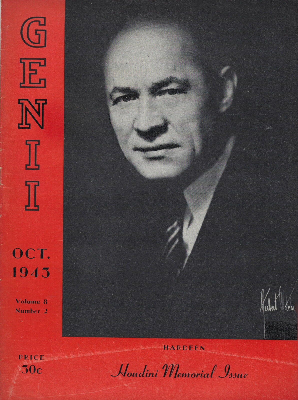 Genii The Conjurors&#39; Magazine October 1943 Vol. 8 No. 2 - $9.75