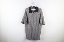 Vintage 90s Streetwear Mens Large Faded Knit Collared Golf Polo Shirt Plaid - $44.50