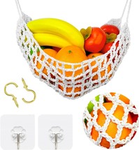 Hanging Fruit Baskets for Kitchen Macrame Fruit Hammock Under Cabinet Boho Kitch - £22.64 GBP