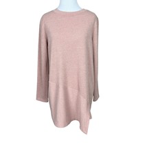 Clara Sun Woo Sweater Top Women Small Peach Pink Oversized Relaxed Asymm... - £27.44 GBP
