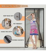 Magnetic Screen Door 39x 83 Heavy Duty Reinforced Mesh Curtain Full Fram... - $26.17