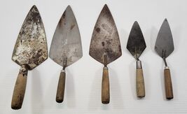 *K) Vintage Mixed Lot of 5 Bricklayer Trowel Hand Tools - $24.74