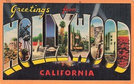 x12 Los Angeles Hollywood Linen Postcards Longshaw Card Co Bowl - £23.35 GBP