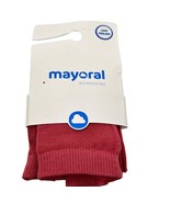 Mayoral Girls Tights 12 Regular Cotton/Polyester Blend Colorete Coral NWT - $181.71 MXN