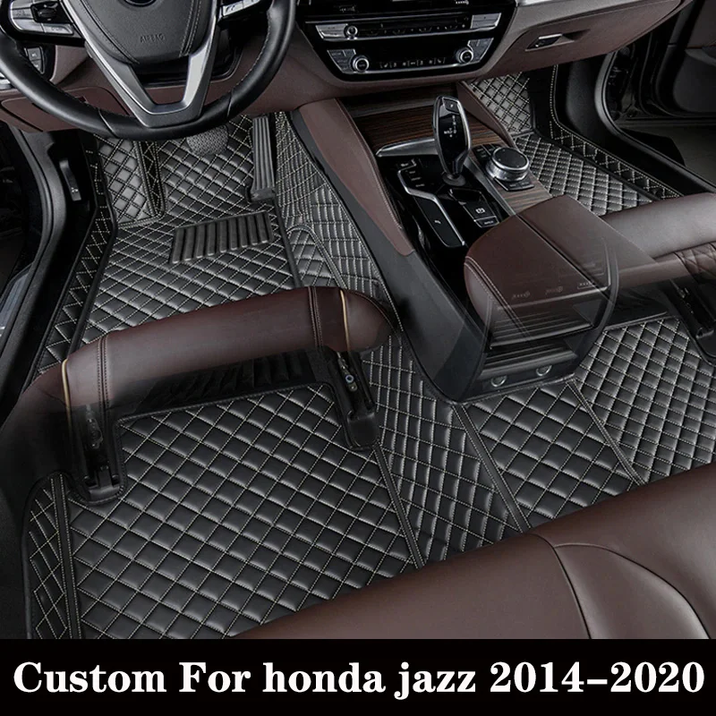 Custom Car Floor Mat For Honda Jazz 2014 2015 2016 2017 2018 2019 2020 Diamond - $32.60+