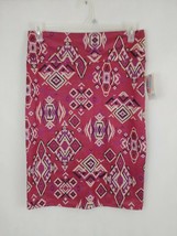 NWT LuLaRoe Cassie Pencil Skirt Red, Purple, &amp; Tan Aztec Design Size Large - £12.25 GBP