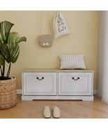 Shoe Storage Bench with Flip Drawers &amp; Adjustable Shelf for Entryway - $2,325.31 MXN