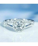 0.70 Carat Round Cut Diamond Wedding Engagement Ring 14k White Gold Finish - £74.23 GBP