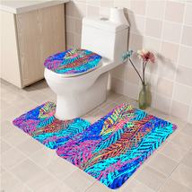 3Pcs/set Lilly Pulitzer 04 Bathroom Toliet Mat Set Anti Slip Bath Floor ... - $33.29+