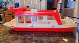 Vintage Tim-Mee Toys 3200 House Boat Rare Red White Princess Pat Boat US... - $49.95