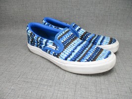 Vera Bradley Women’s Size 8.5 Canvas Slip-On Shoes In Java Beads Blue used - £14.89 GBP