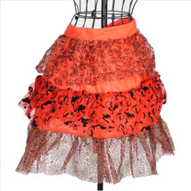 Halloween Orange Jack O Lanterns Frilly Apron by Melrose Int  CLOSEOUT - £12.04 GBP