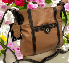 BROWN LT MEDIUM COWHIDE LEATHER STYLISH CROSS BODY SHOULDER MESSENGER BAG - $42.06