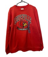 Louisville Cardinals Mens Large Sweatshirt Red Crewneck Crew Sweater Col... - $14.21 CAD