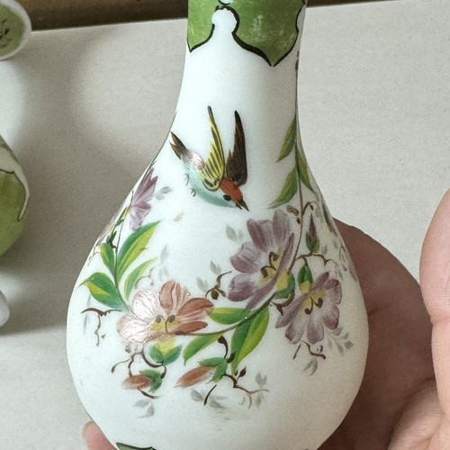 Antique Hand Painted Glass Vases SMALL Mt READ MORE Item image 11